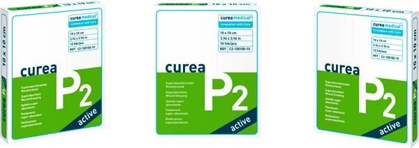 CUREA P2 active superabs.Wundaufl.10x20 cm